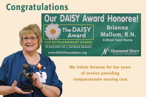 Congrats Brianna, Daisy Award Honoree