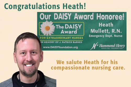 Congrats Heath, Daisy Award Honoree